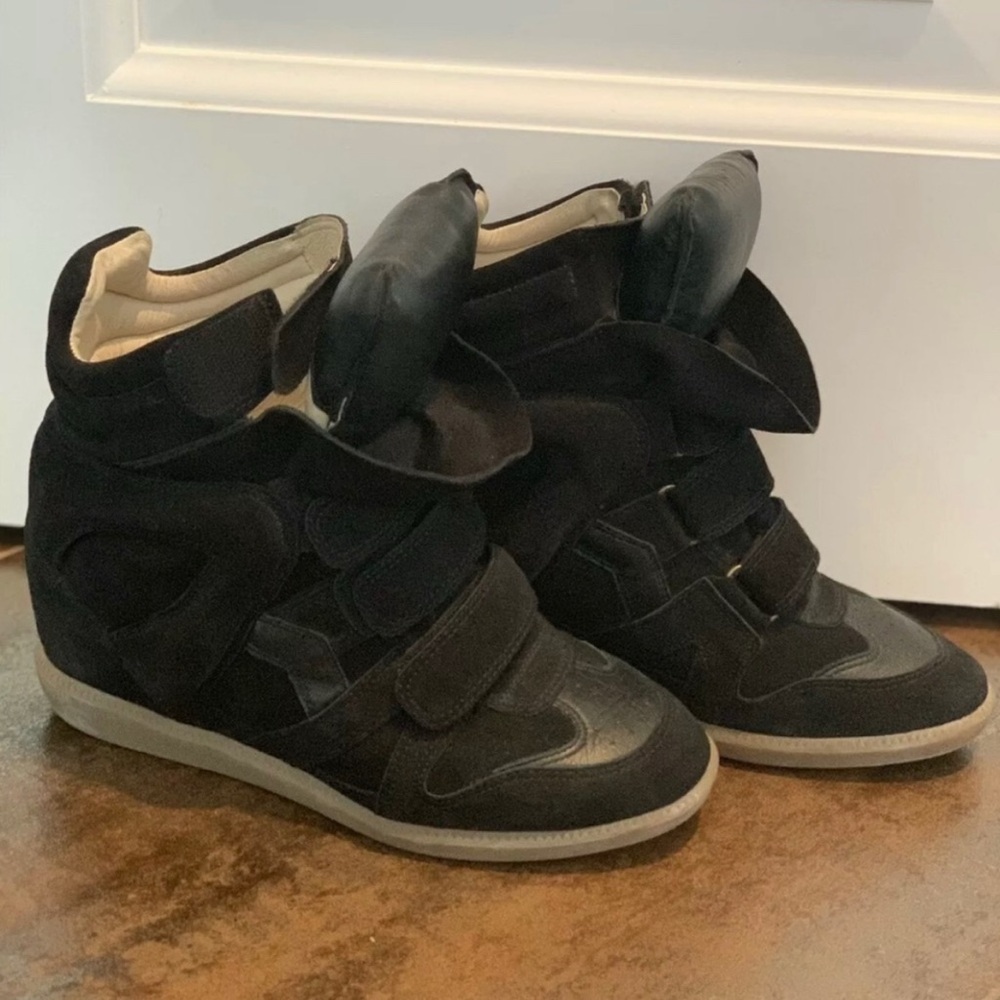 Isabel Marant Bekett Wedge Sneakers - Black